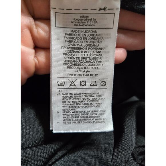 Adidas small men's black zip up track jacket - Picture 6 of 9